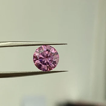 Mosangnai 1 Turas Karatų 6.5 mm, Rožinė Moissanite Deimantų Akmens Žiedas