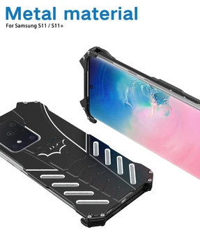 Prabanga R-Tiesiog atsparus smūgiams Metalo Šarvai Atveju, Samsung Galaxy S20 Ultra S10 plius S8 S9 Plus 20 PASTABA Ultra Aliuminio Coque Dangtis