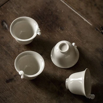 MCJ Rankų darbo Gėlių Puodeliai patys puodeliai kung fu arbatos rinkinys kinų stiliaus arbatos puodelio 48ml Nemokamas Pristatymas