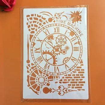 A4 formato laikrodis Gėlių Sienų Tapybos Trafaretai, Antspaudas užrašų knygelė Albumą Dekoratyvinis Įspaudas Amatų Popieriaus 