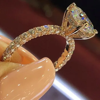 Crystal Dalyvavimas Nagų Dizaino Žiedai Moterims Žavesio Princesė Žiedas Ovalios, Apvalios Vestuviniai Žiedai Moterų Vestuvių Madinga Papuošalai Dovana