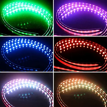 Automobilių Underglow Lankstus Šviesos Juostelės LED Underbody Žibintai Nuotolinis /APP Kontrolės Automobilį Led Neon Light RGB Dekoratyvinis Atmosfera Lempos