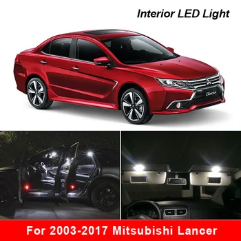 Už 2003-2017 Mitsubishi Ulonas Baltos spalvos automobilių reikmenys Canbus Klaidų, LED Interjero Šviesos Rinkinys Žemėlapis Dome Licenciją plokštelės šviesos
