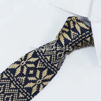 Kaklaraiščiai vyrams Poliesterio Audiniai Liesas Megzti kaklaraiščiai Prekės ženklo mados vyrai Slim kaklo kaklaraištis Šalies Verslo