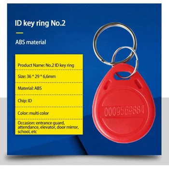 10vnt RFID Žymę, 125KHz Artumo RFID Kortelę Keyfobs Raktas Fob Prieigos Kontrolės Smart Card 9 Spalvų Pulteliais