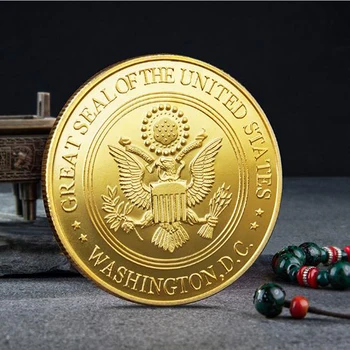Jav Karinio Jūrų Laivyno Pakrančių Apsaugos Amerikos Laisvosios Erelio Totemas Aukso Karinės Medalis Monetų Kolekcija