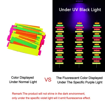 Švyti Popieriaus Girliandas Neon Vimpelais Juodas UV Šviesos Reaktyvus Švyti Šviesos Vestuves Liuminescencinės Vaikų Gimtadienio Dekoracijos