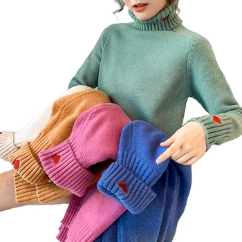 Naujas sutirštės ir prarasti meilę, rudenį ir žiemą, 2019 m. puloveris užsienio oro vientisos spalvos, žemiausią palaidinė moterims