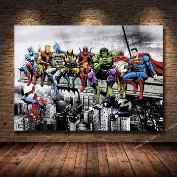Juokinga Marvel Keršytojas Superhero Tapyba, Drobės Tapybai Plakatą Ir Spausdinimo Sienos Meno Nuotrauką Kambarį Namų Dekoro Cuadros