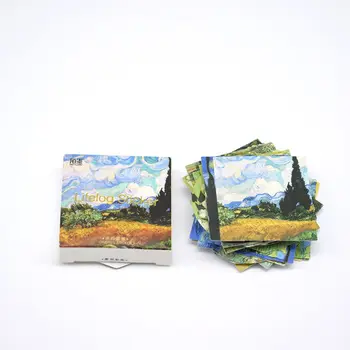 45 Vnt./daug Mielas Van Gogh Aliejaus Tapybai Mini Popierius, Lipdukas Apdaila 