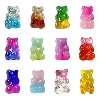 1 set Gummy Bear Pakabukas Spalvinga Padengti Saldainiai Žavesio Animacinių filmų Lokys 