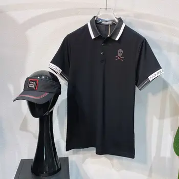 Naujas 2021 ML Mados Golf Polo Marškinėliai vyriški Vasaros Quick-Dry Sporto trumpomis Rankovėmis