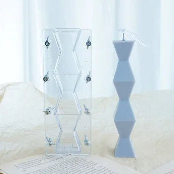 Geometrinis Skiltyje Žvakė Pelėsių Plastiko, Patvarus, Rankų Darbo Žvakė Pelėsių Maker