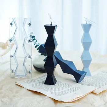 Geometrinis Skiltyje Žvakė Pelėsių Plastiko, Patvarus, Rankų Darbo Žvakė Pelėsių Maker
