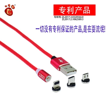 Magnetinio USB Laidas, Greito Įkrovimo C Tipo Kabelis Magnetas Įkroviklis Duomenų Mokestį, Micro USB Laidas, Mobilusis Telefonas, Kabelis USB Laidas 1M