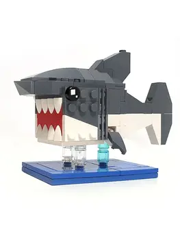SS Jūros Gyvūnų Ryklys Blokai Piratai Ghost Zombie Modelis Giliai Jūros Padaras Plytų Dalys Vaikai 