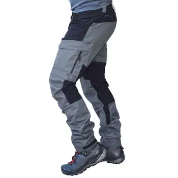Vyrų Mados Spalvos Bloką Multi Kišenės Sporto Ilgai Krovinių Kelnės Darbo Kelnės, vyriški Taktinis Dirbti Quick Dry Kelnės cargo kelnės
