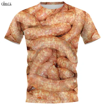 CLOOCL Mados Dešra Šalies Maisto 3D Print T-marškinėliai Vyrams, Moterims, Madingų Drabužių Summer Tee Marškinėliai Topai Lašas Laivybos