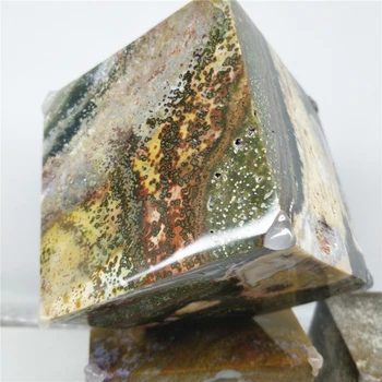 1-2kg Gamtos Ocean Jasper Heptahedron Kubo Kraštovaizdžio, Akmens Mineralinių Kristalų Liaudies Amatų Baldai Estetinės Kambarį Papuošti