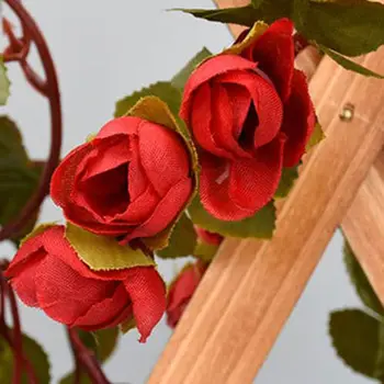 2.2 m 42heads Dirbtinės Gėlės Netikrą Šilko Rožės Namų Vestuvių Puošmena Kabo Girliandą Ivy Vynuogių Dirbtinės Gėlės Deco