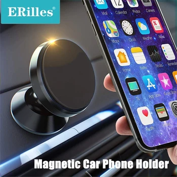 Magnetinio Telefonas Mount Turėtojas Universalus Telefono Dėklą GPS Mobilųjį Telefoną Laikiklyje Magnetu 360° prietaisų Skydelio Oro Angos iPhone Samsung