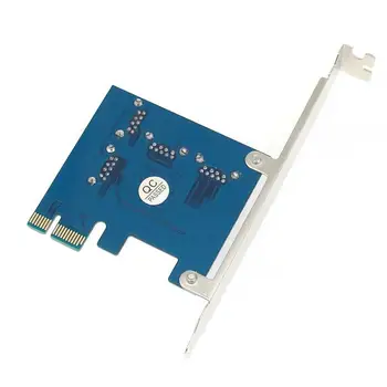 PCIe 1 Iki 4 PCI-express 16X Lizdai Riser Card PCI-E 1X Išorės 4 PCI-e, USB 3.0 Adapteris Daugiklis Kortelė 4-port PCI-E, USB
