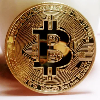 2021 Auksą, Padengtą Bitcoin Moneta, Kolekcines Meno Kolekcija Dovanų Fizinio Atminimo Casascius Tiek BTC Metalo Antikos Imitacija