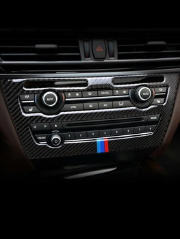 BMW X5 X6 F15 F16 Nekilnojamojo Anglies Pluošto Interjero Aksesuarai, Automobilių Apdailos 3D Lipdukas, Pavarų Konsolės Oro Angos Skydelis-2018 m.