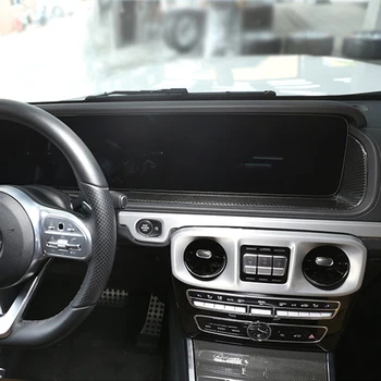 Nekilnojamojo Anglies Pluošto Centras Konsolės Apdaila Mercedes-Benz G-Klasė G500 G63 2019-2020 Oro Angos Apdaila Automobilio Interjero Priedai
