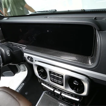 Nekilnojamojo Anglies Pluošto Centras Konsolės Apdaila Mercedes-Benz G-Klasė G500 G63 2019-2020 Oro Angos Apdaila Automobilio Interjero Priedai