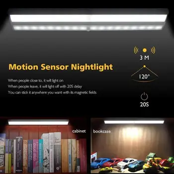 Plutus-Quinn LED Naktį, Šviesos, Judesio Jutiklis Belaidis USB Įkrovimo Naktį Lempa Virtuvės Spinta Spinta Lempos Kambaryje Eilėje