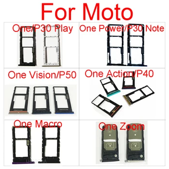 Sim Kortelės Dėklas Turėtojas Motorola Moto Galia Vizija Veiksmų Makro Priartinimas 30 Žaisti Pastaba P40 P50 Reader Kortelės Lizdas, Lizdas Adapteriai