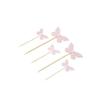 5vnt/daug Tortas Toppers Drugelis su Pearl Cupcake Rėžtuvės Birtay Dekoracijos Baby Shower Vaikų Šalis Reikmenys