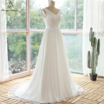 Elegantiškos linijos stiliaus nėrinių vestuvių suknelės nuotakos suknelė vestidos de novia chalatas de mariee vestuvių suknelė