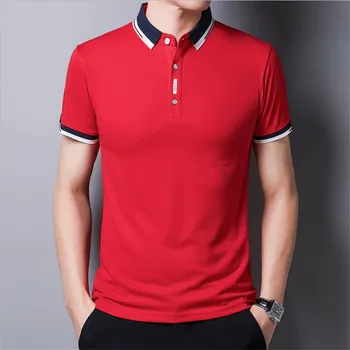 2021New vasaros aukštos kokybės vyriški polo marškinėliai atsitiktinis socialinio verslo trumpas rankovėmis vyriški marškiniai atvartas polo marškinėliai