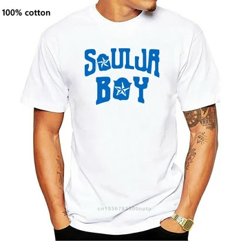 Marškinėliai Naujovė Soulja Boy Logotipas Marškinėliai Juokinga Spausdinimo T Marškinėliai Vyrams trumpomis Rankovėmis marškinėliai