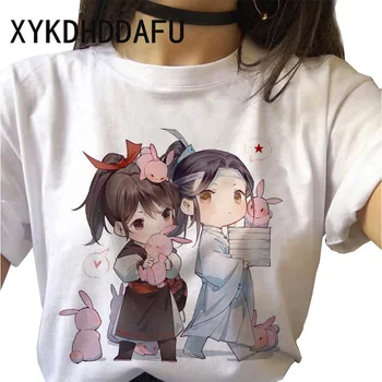 Mo Dao Shi Zu Marškinėliai Moterims Wei ' s Pavydus Mielas Tee Derliaus Estetinės T-Shirt Mados Karšto Anime Moterų Marškinėliai Vasaros Harajuku