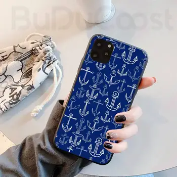 PENGHUWAN Jūrmylių Tatuiruotė mėlyna Inkaro Meno Modelio Mobilųjį Telefoną Atveju 