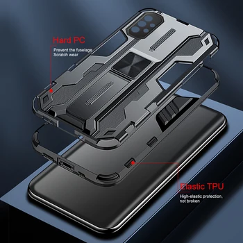 Atsparus smūgiams Šarvai Visą Objektyvo Apsaugos Case for Samsung Galaxy A52 A72 5G A32 4G Sansung 32, 52 72 2021 Automobilių Magnetinis Stendas Coque