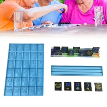 Izraelio Mahjong Epoksidinės Dervos Pelėsių Stalo Žaidimo Mahjong Liejimo Silikono Forma 