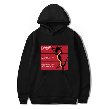 Kpop 2021 Mulan baras hoodie Palaidinukė Vyrų/Moterų Mados Atsitiktinis Hip-Hop Hoodie Populiarus Black Mulan Puloveriai Kietas Streetwear Viršūnės