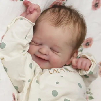21Inch Reborn Rinkinio Alisha Populiarus Saldus Veidą Besišypsantį Kūdikį AR Lifeike Švieži Spalva Soft Touch 