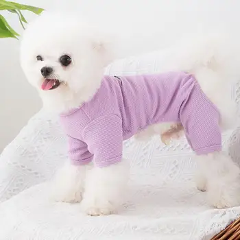 Šunų drabužius, Šunų Jumpsuit Išsiuvinėti Ruoželiniu Burbulas Dizaino Medvilnės Pavasario Minkštas Pet Drabužiai ultra plonas kvėpuojantis už Šuniuką 2021