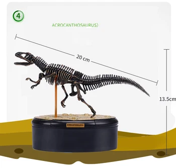 Dinozaurų Iškastinio Tyrannosaurus Rex Velociraptor Triceratopsas Kaukolės Modelis Diamond Blokų Surinkimas Žaislai, Creator Serija