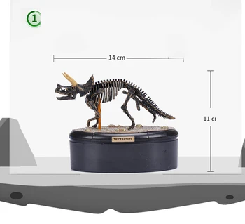 Dinozaurų Iškastinio Tyrannosaurus Rex Velociraptor Triceratopsas Kaukolės Modelis Diamond Blokų Surinkimas Žaislai, Creator Serija