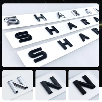 Naujas 3D Šrifto Raidės Emblema už SHARAN Automobilių Stilius Refitting Vidurinė Kamieno Logotipas Ženklelis Lipduką 