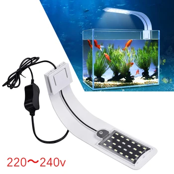 Akvariumo Vandeniui Clip-on Šviesos Augalų Lemputė 6W/10W/15W Vandens Augalų Apšvietimą Ultra-plonas LED Šviesos Akvariumas Apšvietimas