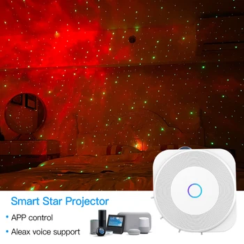 NAUJAS Smart Gyvenimo Wifi Žvaigždėtas Dangaus Projektorius Galaxy Projektorius, Žvaigždės, Mėnulis Vandenyno Balso Muzikos Valdymo LED Nakties Šviesos Lempos Vaikas Dovana