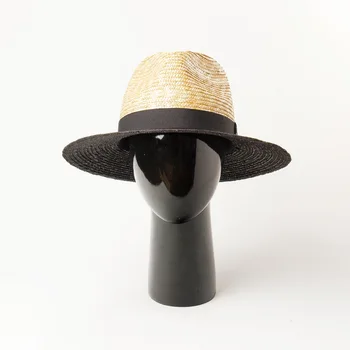 Didmeninė Mados Colorblock Džiazo Skrybėlę Moterims, Elegantiškas Lauko Kelionių Saulės Pavėsyje Skrybėlę Paplūdimio Panamos Skrybėlė Vasaros Fedora Šiaudines Skrybėles