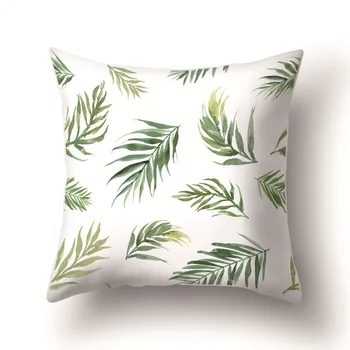 Žalia lapų pagalvę padengti augalų pagalvės užvalkalą poliesteris pillowslip pagalvėlė padengti aikštėje mesti pagalvės gyventi kambaryje sofa automobilių 45x45